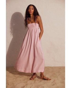 Free People Halo Babydoll Midi Dress - Pink