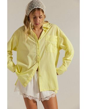 Free People Hallie French Cuff Shirt - Yellow