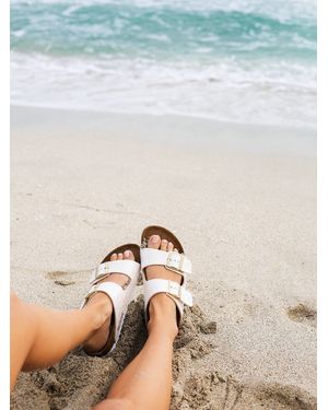 Free People Arizona Snake Birkenstock - White