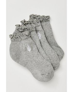 Fp Movement Ruffle Sneaker Sock 2-Pack - Gray