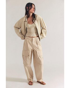 Free People We The Free Brentwood Slouchy Cargo Pants - Natural