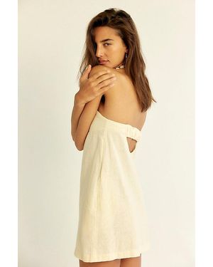 free-est Essentially The Best Cotton-Linen Mini Dress By - Natural