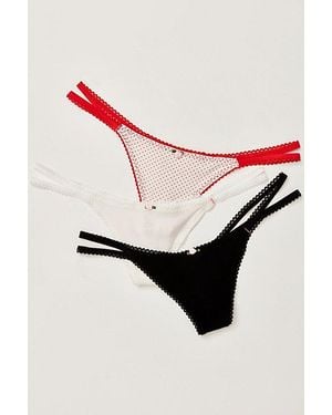 Free People Its A Party Thong 3-Pack - Pink
