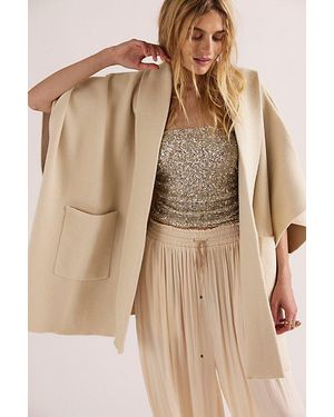 Free People All I Need Cosy Hooded Kimono At In Creme - Natural