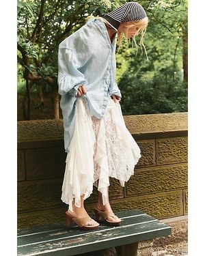 Intimately By Free People Candy Calling Maxi Slip Skirt By - Green