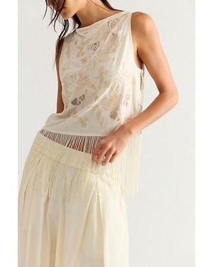 Free People Carlie Fringe Top - Natural