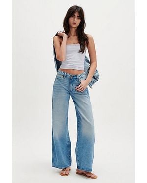 Wrangler World Wide Mid-Rise Wide-Leg Jeans - Blue