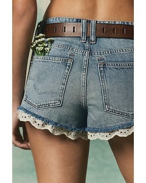 Free People Cali Lace Shorties - Blue