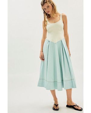 Free People Elio Denim Midi Dress - Blue