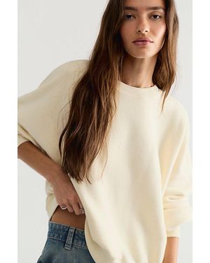 Free People Jj Asymmetric Sweatshirt - Natural