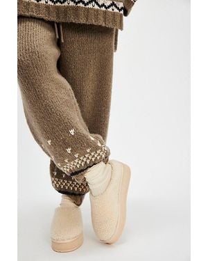 EMU Emu Joy Curly Flatform Slippers - Natural