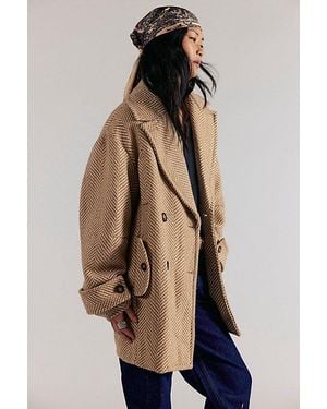 Free People Ari Wool Peacoat - Blue