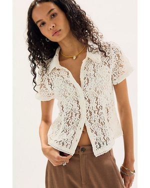 Free People Betty Lace Top - Brown