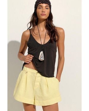 free-est Jetty Linen Shorts By - Natural