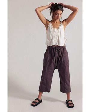 Free People Need You Now Solid Cotton-Poplin Harem Trousers - Multicolour