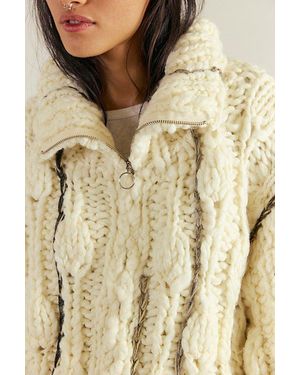 Nigel Preston Tessel Line Knit Jumper - Natural