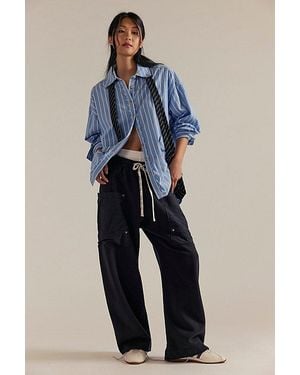 Free People Jet Set Knit Pull-on Trousers - Blue