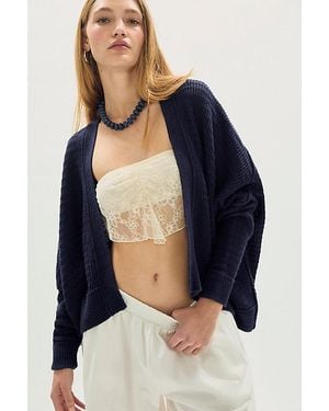 Free People Mad About You Linen Cardi - Blue