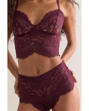 Kilo Brava Stretch Lace Hipster Undies - Purple