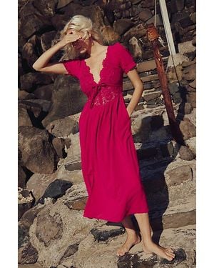 free-est All You Need Is Lace Midi Dress By - Pink