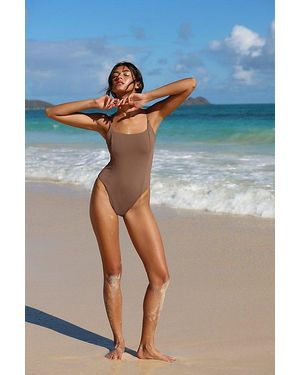 Toast Signature Square-Neck One-Piece Swimsuit - Blue