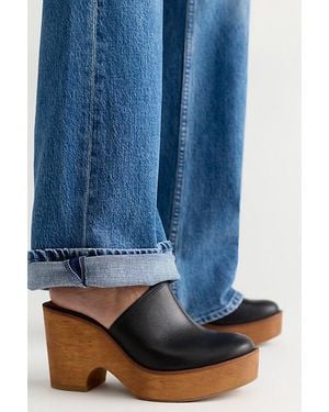Free People Hudson Wedge Clogs - Blue