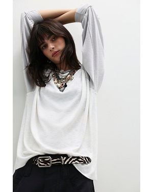 Free People Tinsley First Base Long-Sleeve Tee - White