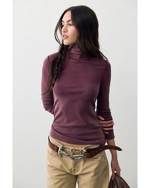 Free People Good Good Turtleneck Top - Purple