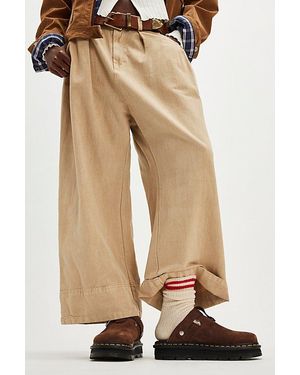 Dr. Martens Zebzag Platform Sherpa Mules - Natural
