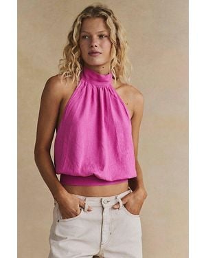 free-est Sandshell Linen Rosie Top By - Pink