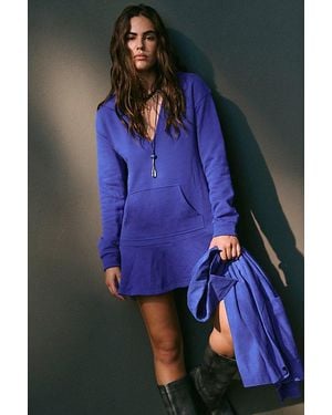 free-est Rafferty Hoodie Mini Dress By - Blue