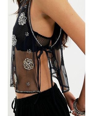 Free People Midnight Sequin Tank Top - Black