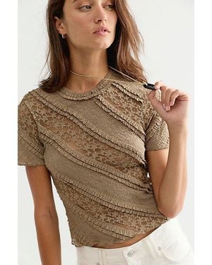 Free People Solita Lace Top - Brown