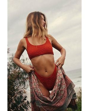 BOTEH Ambre Jacquard Bikini Set - Red