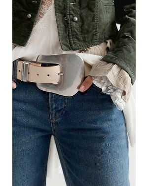 Free People Opalite Leather Belt - Blue