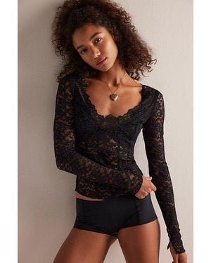 Intimately By Free People All Night Long Sleeve By - Black