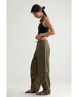 Agolde Coulson Convertible Parachute Pants - Green