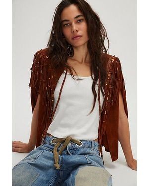 Nigel Preston Suede Ponch Top - Brown