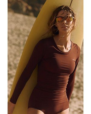 Abysse Poppler Uv Protection Surf Rash Guard - Brown