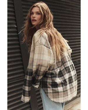 Free People We The Free Lexi Plaid Button Down - Black