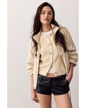 Free People Alessia Vegan Micro Trouser Shorts - Brown