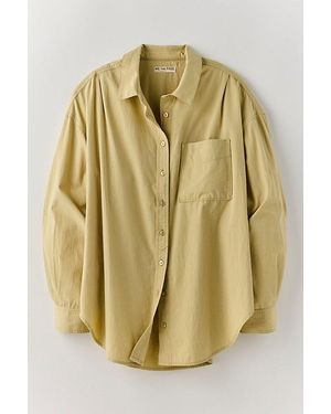 Free People Lexi Poplin Button Down Shirt - Brown