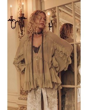 Free People Drippy Sequin Scarf - Gray