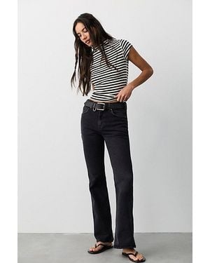 Free People Double Knot High-Rise Straight Bootcut Jeans - Multicolour