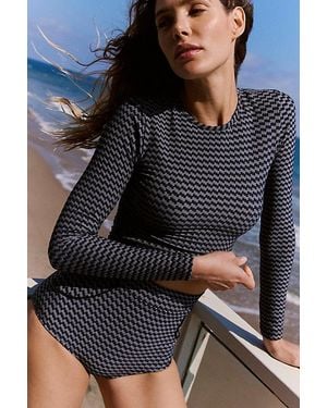 Seea Palomar Uv Protection Crop Top Rashguard - Black