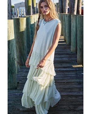 Free People Coastal Winds Maxi Dress - Green