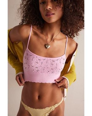 Free People Amara Seamless Longline Bralette - Brown