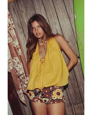 Free People Bubble The Fun Top - Yellow