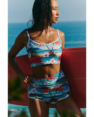 Salt Gypsy Spaghetti Strap Crop Top - Blue