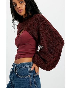 Free People Emery Knitted Bolero - Red